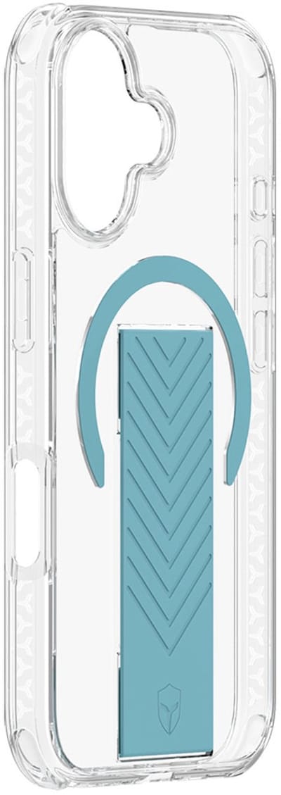 Force Case, Hoesje geschikt voor iPhone 16 - MagSafe Compatibel AIR Grip 3m & Schouderriem Bevestiging, Transparant