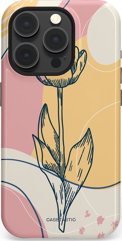 Casetastic Hoesje Geschikt voor Apple iPhone 15 Pro Magsafe - Stijlvolle Beschermende Duo-layer Case - Zachte tulp