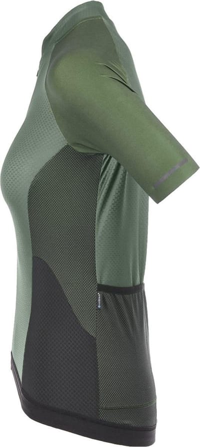 Bioracer Sprinter Coldblack - Fietsshirt Dames Korte Mouw - Extra UV-bescherming - Olijfgroen - Maat XXL