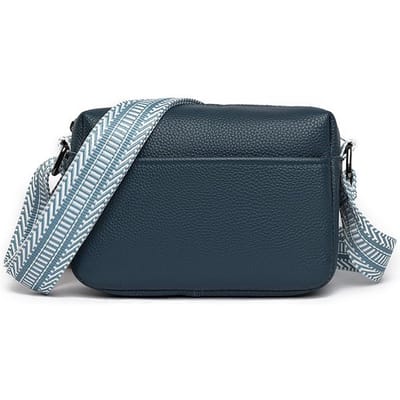 Dames tas van echt leer Nieuw Trendy en Modieus Eenvoudige Schoudertas Crossbody Tas Toplaag Rundleer Kleine Vierkante Tas black