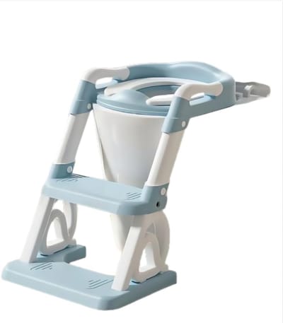 Toiletverkleiner Kinderen - Zindelijkheidstrainer - Zelfstandig Toilet Gebruik - 2-in-1 Kruk en Opstapje - 40x13 cm - Blauw