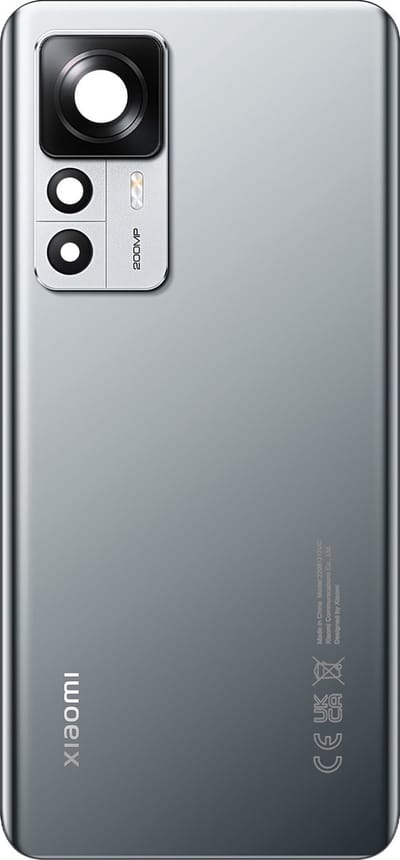 Xiaomi, Origineel Xiaomi 12T Pro achterglas - zilver (servicepakket), Zilver