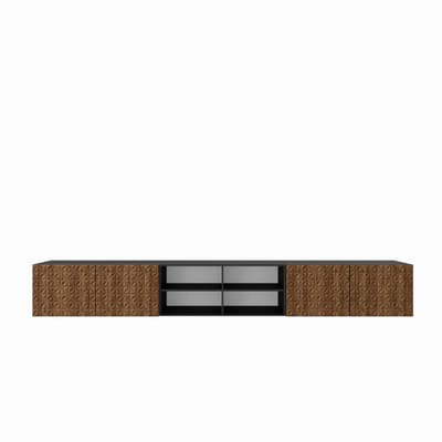 TV-kast Cali IV 300 (3x100) cm (zwart + catania)