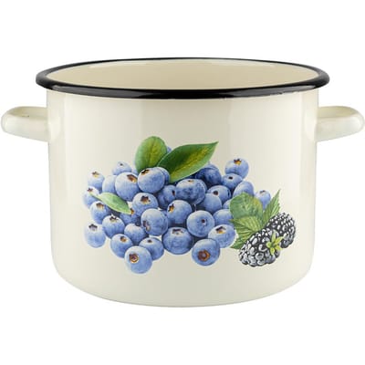 Emalia Pleszew Emaille Pan 22 cm, 6L, Bosbes - Inductie & Gas