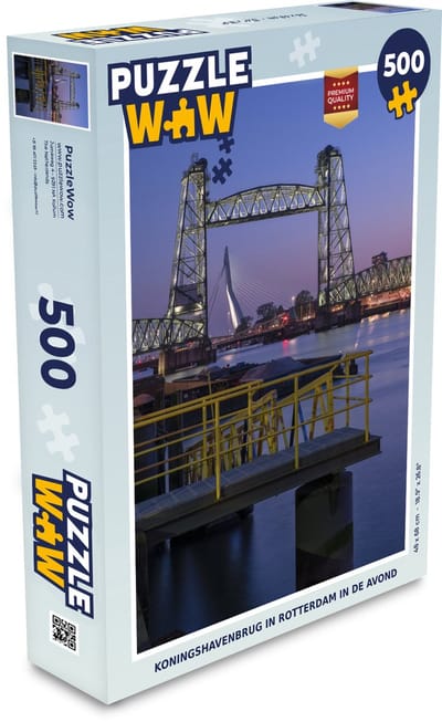 Puzzel Rotterdam - Brug - Trein - Legpuzzel - Puzzel 500 stukjes