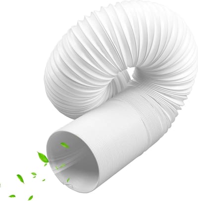 150 mm airconditioningsslang - 2 m lengte - flexibele ventilatieslang - verlenging voor wasdroger en afzuigkap - linksom draaiend