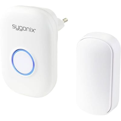 Sygonix SY-5225388 Complete set voor Draadloze deurbel Batterijloos, Met flitslicht