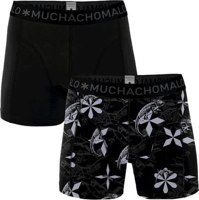 Muchachomalo Reptile Heren boxershort - 2 pack - Print/Zwart - Maat M