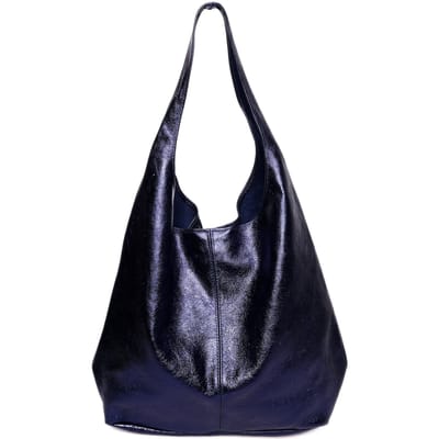 Luisa Vannini Blauw Rundleer Tas