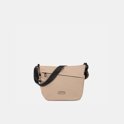 Hedgren Gravity – Crossbodytas M – Water- en stofafstotend – Verstelbare schouderriem – Met sleutelhaak – Polyester - Stone Beige