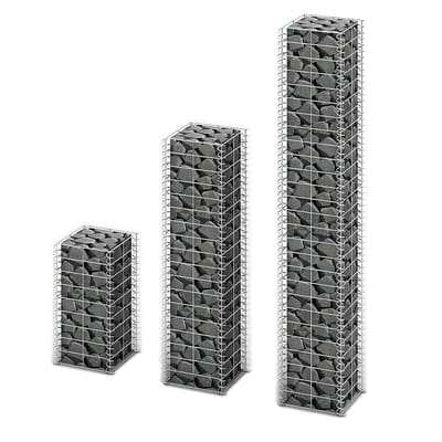 vidaXL - 3-delige - Schanskorfset - gegalvaniseerd - draad