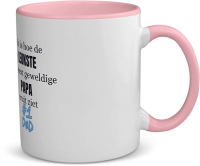 Akyol - dit is hoe de leukste en geweldige papa uit ziet koffiemok - theemok - roze - Papa - cadeau papa - cadeau - verjaardag papa - 350 ML inhoud