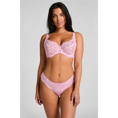 Hunkemöller Dames Lingerie Brazilian Daisy - Roze - maat S