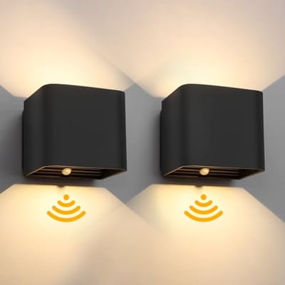Wandlamp met Bewegingsmelder - Draadloze LED Wandverlichting voor Slaapkamer - 3000K Warmwit - Batterij Aangedreven