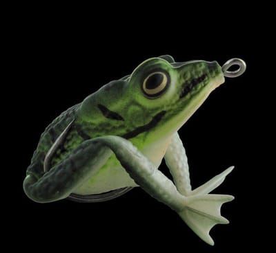 Kikker Kunstaas - Realistische Kikker - Vissen Op Roofvis - Flexibele Poten - 12.4 cm - Donkergroen