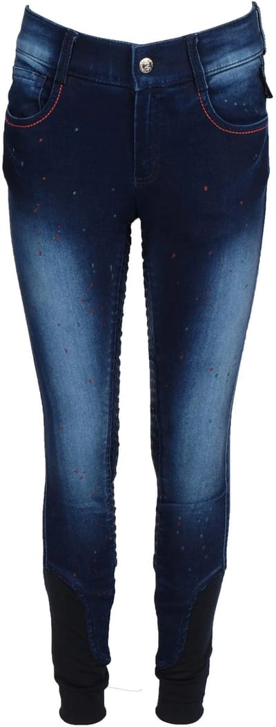 Harry's Horse Rijbroek  Loulou Sanddrif Kids Full Grip - Denim - 128