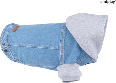 Amiplay Hoodie Denim blauw 40cm