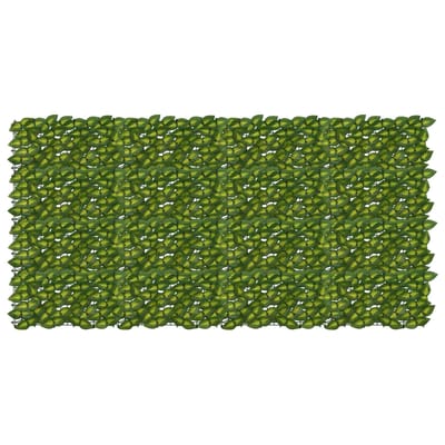 vidaXL - Balkonscherm - met - bladeren - Groen - en - Geel - 200 - x - 100 - cm