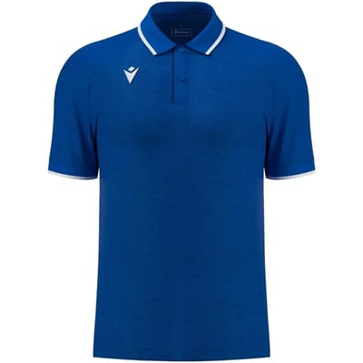 Macron Glory Aulos Polo Heren - Royal / Wit | Maat: 3XL
