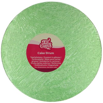 FunCakes Cake Drum Rond - Licht Groen - Ø25 cm / 12 mm - Taartonderlegger - Taartkarton