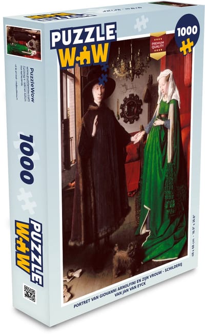 Puzzel Portret van Giovanni Arnolfini en zijn vrouw - Schilderij van Jan van Eyck - Legpuzzel - Puzzel 1000 stukjes volwassenen