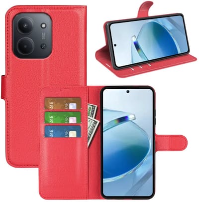 MobyDefend Hoesje - Geschikt voor Xiaomi Redmi 15C 5G - Kunstleren Wallet Book Case (Sluiting Voorkant) - Rood