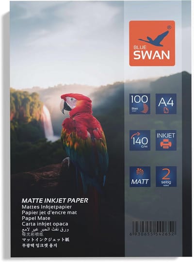 A4 Mat Fotopapier 100 vellen 140 g/m² Dubbelzijdig Sneldrogend Hoogwaardige Afdrukkwaliteit