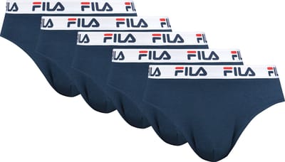 FILA - Basic Logo Brief | 5-Pack | Heren Slip | Maat S - Navy