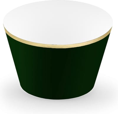 Cupcake Vormpjes Donkergroen 7,6cm 6st