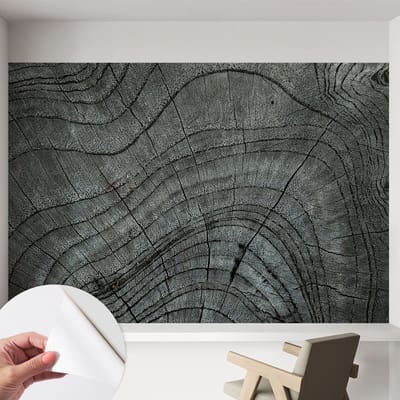Coloray Zelfklevend Behang - Korrelpatroon Zelfklevend fotobehang - 152x104 cm - Grijs Zelfklevend Behang - Voor op kantoor, voor de hal, voor de woonkamer - Herpositioneerbaar - Stickerbehang op rol