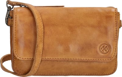 Hide & Stitches Paint Rock Crossbody Schoudertas - 100% Leder - Met flap - Leren Dames Tas - Okergeel