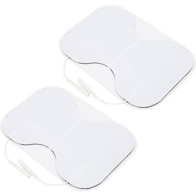 2 stuks Taille Elektrode Pleister voor Elektrische TENS Fysiotherapie Machine 10 x 15cm   3,9 x 5,9in white