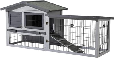 TopChoice® Kippenhok - Kippenren - Kippenloop - 144x53x69cm - Dennenhout