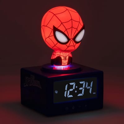 Spider‑Man Icon Alarm Clock – Officieel Gelicentieerde Marvel Wekker met Nachtlampfunctie- Paladone
