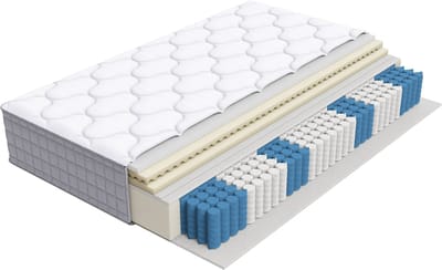 Pocketveringmatras 90x200 - 7-Zones Matras H3 - Ergonomische Matras 25cm - Koudschuim - Slaapkamer - 90x200x25 cm - Wit
