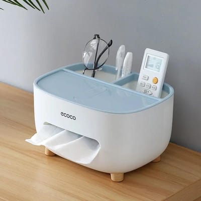 Tissueboxen Organizer Met Opbergruimte voor Afstandsbediening Servethouder Multifunctioneel Geschikt voor Badkamer Slaapkamer en KantoorThuis