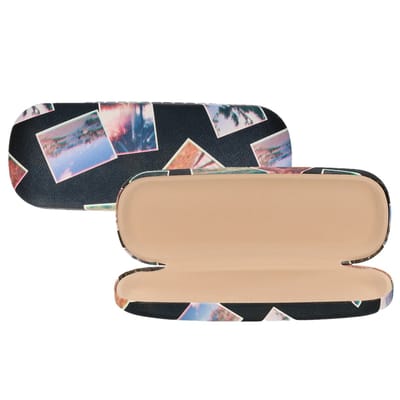 Concorde Brillenkoker/brillen opberghoes Holiday - 2x - hard kunststof - donkerblauw - zonnebril hoes