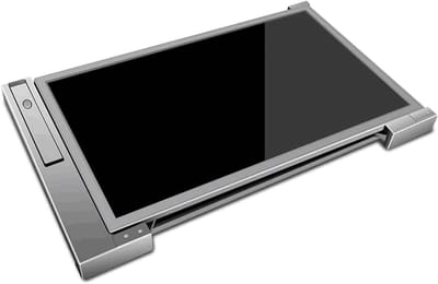 Draagbare Monitor Drie Schermen - Laptop Uitbreiding - Multitasken Werken - Opvouwbaar Draaibaar Ontwerp - 15 Inch - Zilvergrijs