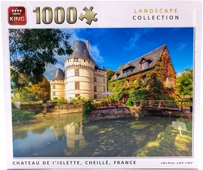 King - Legpuzzel 1000 stukjes Chateau De I'Islette, Cheillé France - Frankrijk - legpuzzel voor volwassen en kinderen