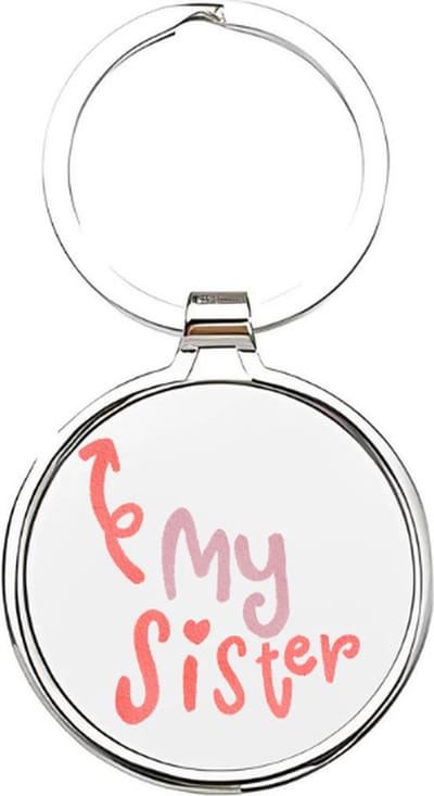 Akyol - My sister Sleutelhanger - zus - De liefste zus - Zus sleutelhanger - Zussen sleutelhanger - Sleutelhanger zus - Familie sleutelhanger - verjaardagscadeautje - Zus cadeau - Sister - zusje - 4 x 7,5 CM