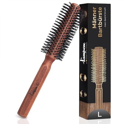 Ronde baardborstel voor heren - Perfect voor middelgroot en lang haar