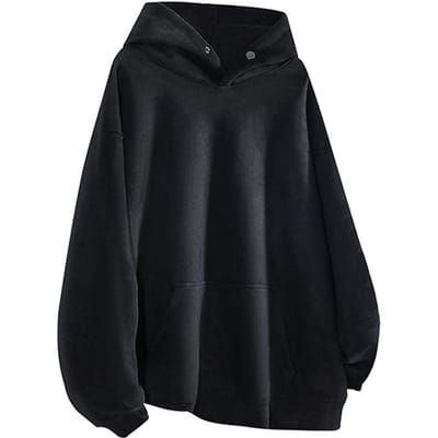 Zware Suède Trui Heren Lente en Herfst Trendy Merk Ruffian Knappe Amerikaanse Effen Kleur Losse Casual Jas met Capuchon 4XL black