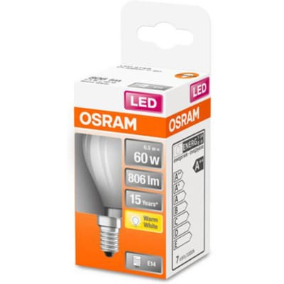 OSRAM 4058075434929 LED-lamp Energielabel D (A - G) E14 Peer 5.5 W = 60 W Warmwit (Ø x l) 45 mm x 77 mm 1 stuk(s)