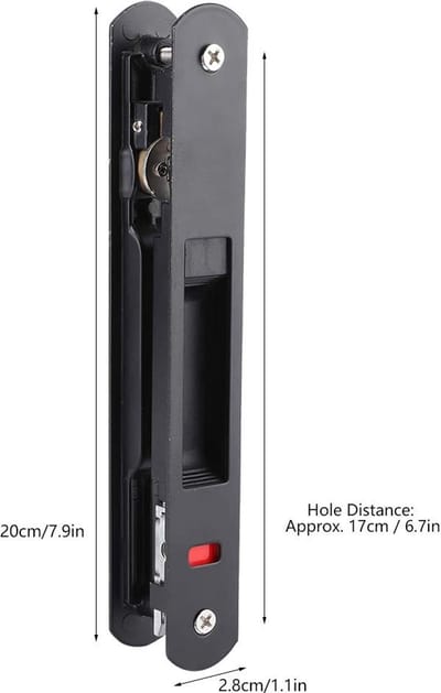 Dailygoods- Deurslot moderne mobiele deur - Deurslot binnendeur - Deurslot buitendeur - Deursloten - Deurslot met sleutel - Hittebestendig materiaal