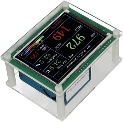 Luchtkwaliteitsmonitor - Luchtmeter - Binnenlucht Meten - Precisie Sensor - Compact Formaat - Wit