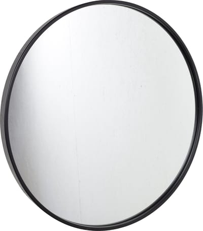 Fragix Boston wandspiegel rond - Zwart - Metaal - Ø45cm - Industrieel