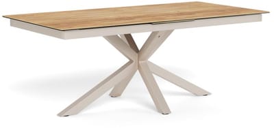 Eettafel Luno Keramiek Eiken Grijs 200-240cm - Giga Living