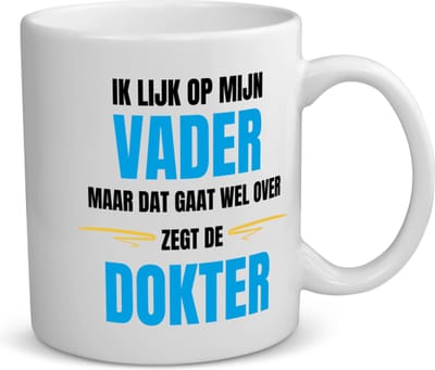 Akyol - ik lijk op mijn vader koffiemok - theemok - Papa - liefste vader - cadeautje - verjaardagscadeau - verjaardag - cadeau voor papa - cadeau - kado - geschenk - gift - papa artikelen - vaderdag - 350 ML inhoud