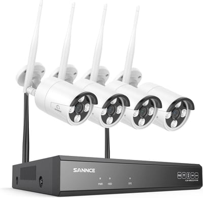 Draadloos 16CH CCTV Beveiligingssysteem met 4 4K Buiten Cameras