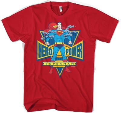 DC Comics Superman Heren Tshirt -S- World Hero Rood